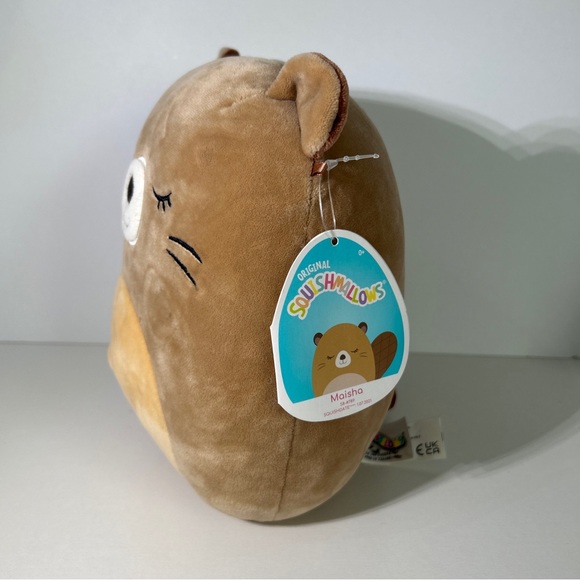 Squishmallows Maisha Beaver 9” Plush Stuffed Pillow KellyToy W/Tag - Picture 2 of 9